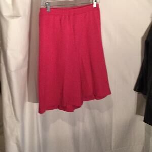Knit hot pink pull on elastic waist shorts worn 1x